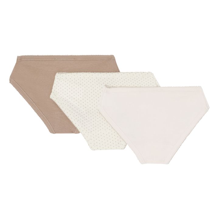Set of 3 Aubree Panties + Pochon | Pale pink- Product image n°2