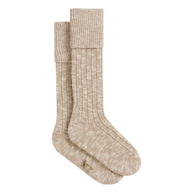 Tocks Long Socks | Beige chiné