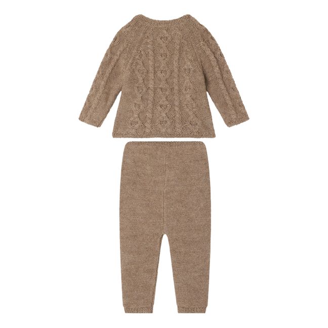 Bergamot Wool and Cashmere Pullover + Leggings | Marron glac