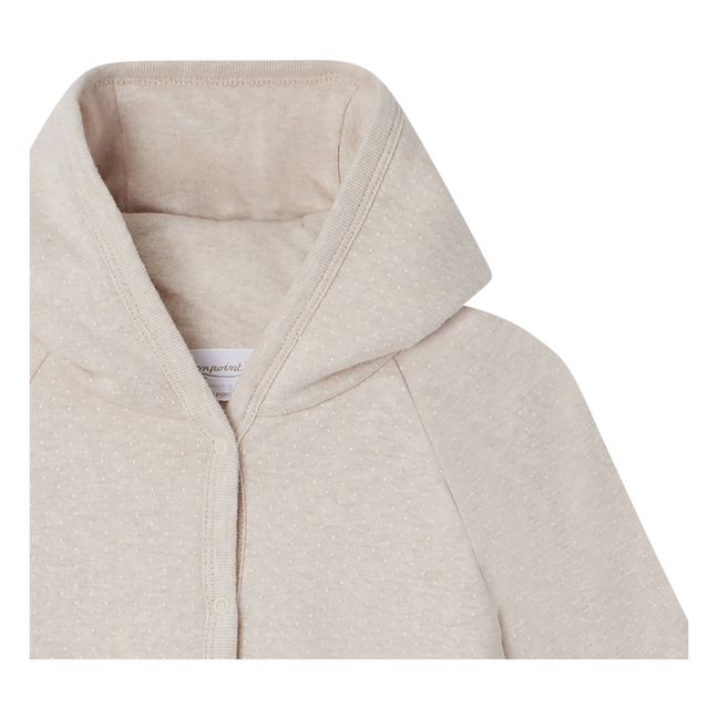 Combinaison à Capuche Matelassée Pois Barni | Beige
