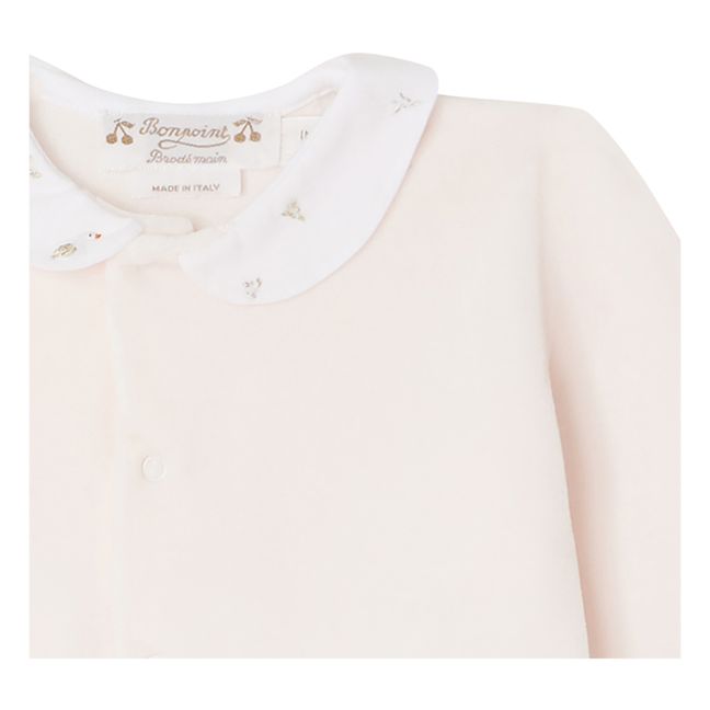 Pyjama à Pieds Velours Tintina | Ecru