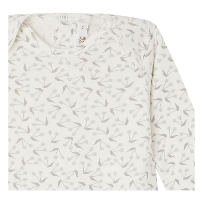 Pyjama à Pieds Jersey Cerises Catia | Azul Gris