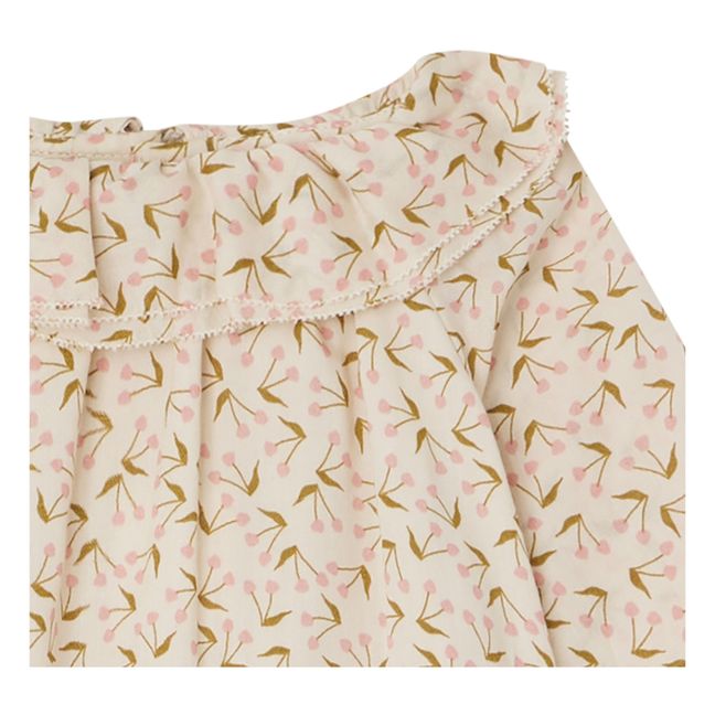 Robe Coton Bio Cerises Flavili | Seidenfarben