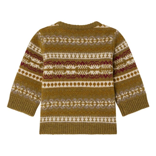 Pull Laine Jacquard Dalmire | Verde Kaki