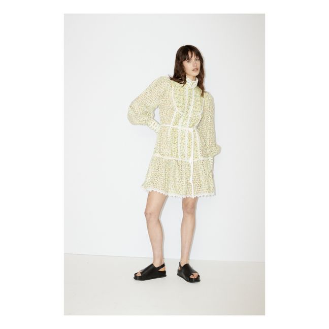 Vestido Maeve Bordado Algodón Ecológico | Verde Menta