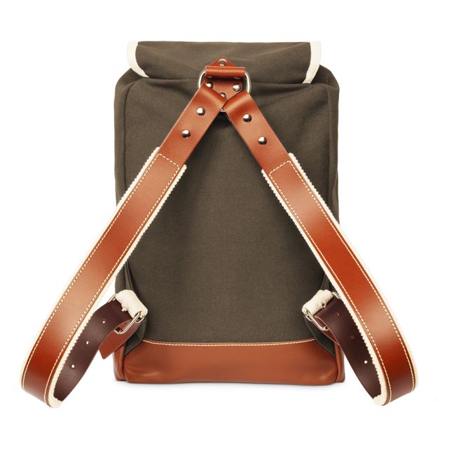Matra Mini Leather Backpack | Khaki