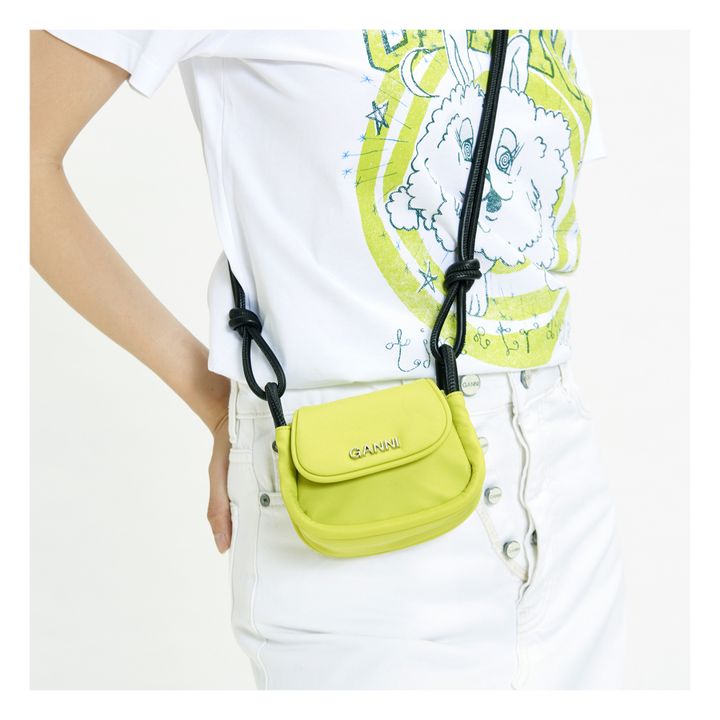 Mini Knot Flap Bag Recycled Materials | Fluorescent yellow- Product image n°1