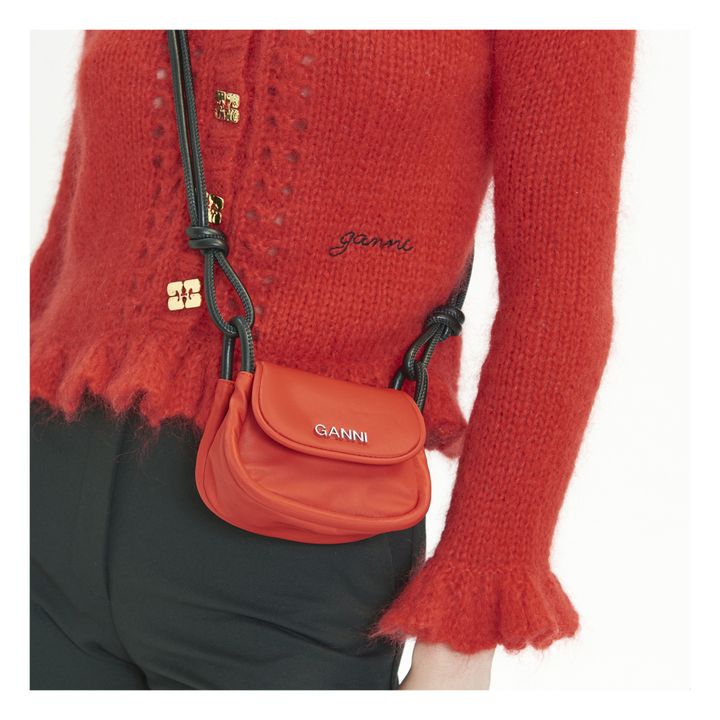 Mini Knot Flap Bag Recycled Materials | Rojo- Imagen del producto n°1