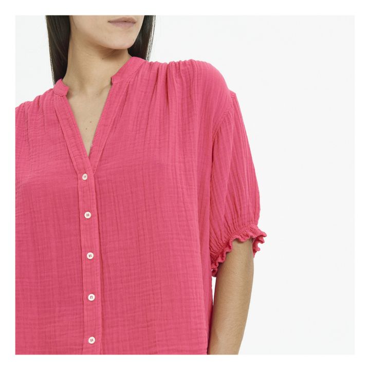 Bluse Alyss aus Baumwollgaze | Rosa- Produktbild Nr. 3