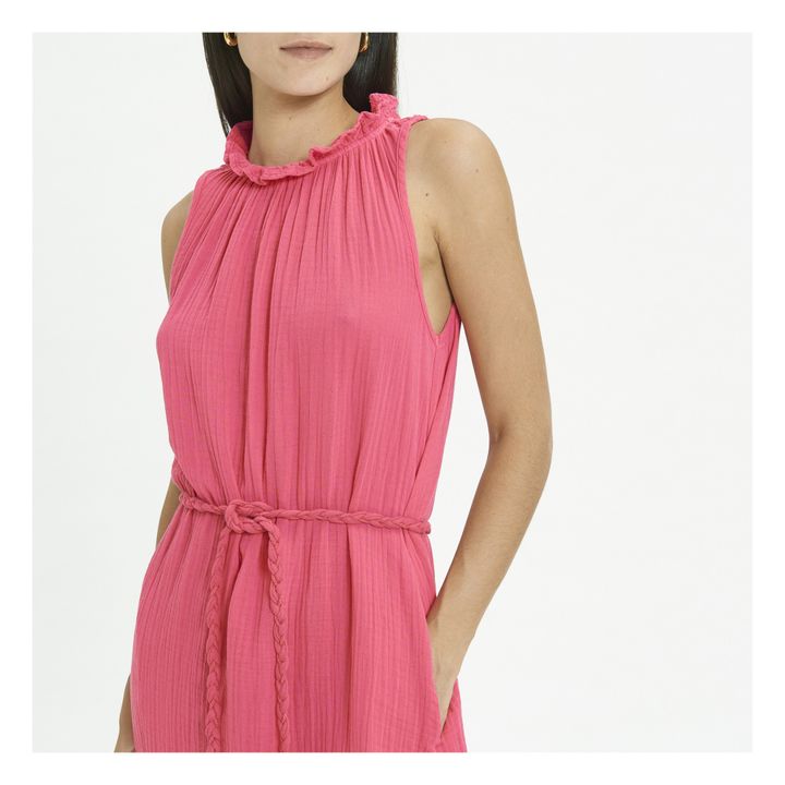 Kleid Etta aus Baumwollgaze | Rosa- Produktbild Nr. 3