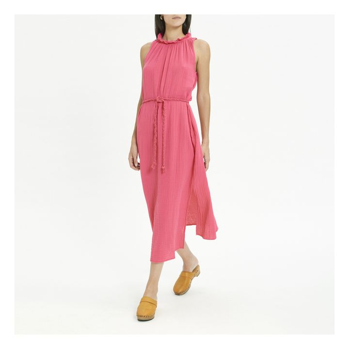 Kleid Etta aus Baumwollgaze | Rosa- Produktbild Nr. 1