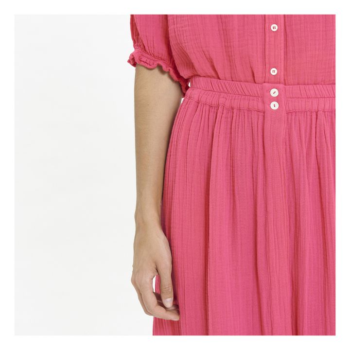 Falda de gasa de algodón Serina | Rosa- Imagen del producto n°3