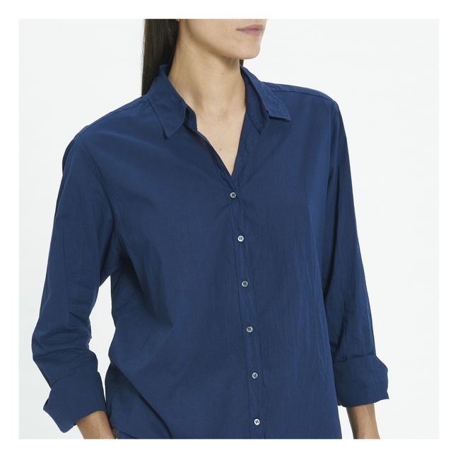 Camisa popelín de algodón Beau | Azul Marino