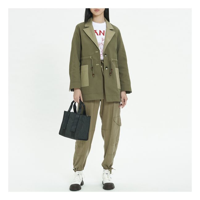 Heavy Twill Jacket Recycled Materials | Verde Kaki