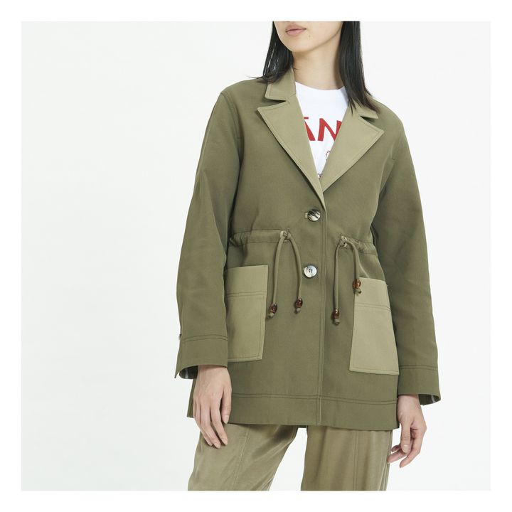 Heavy Twill Jacket Recycled Materials | Khaki- Product image n°3