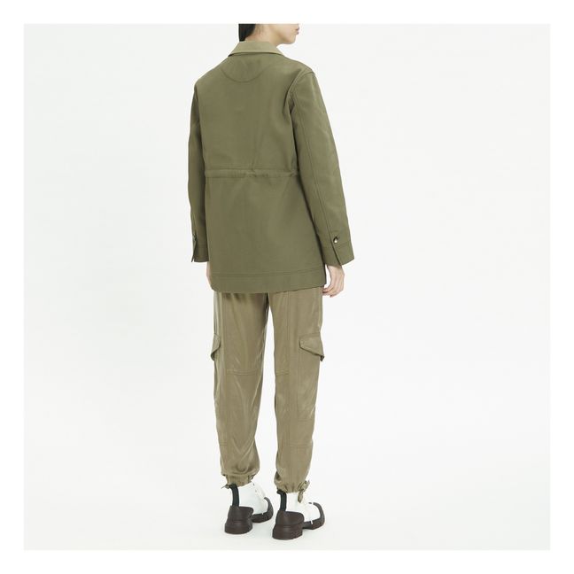 Heavy Twill Jacket Recycled Materials | Verde militare