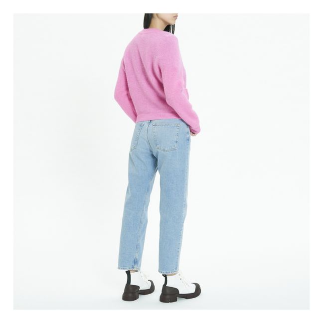Solid Alpaca and Merino Wool Cardigan | Rosa