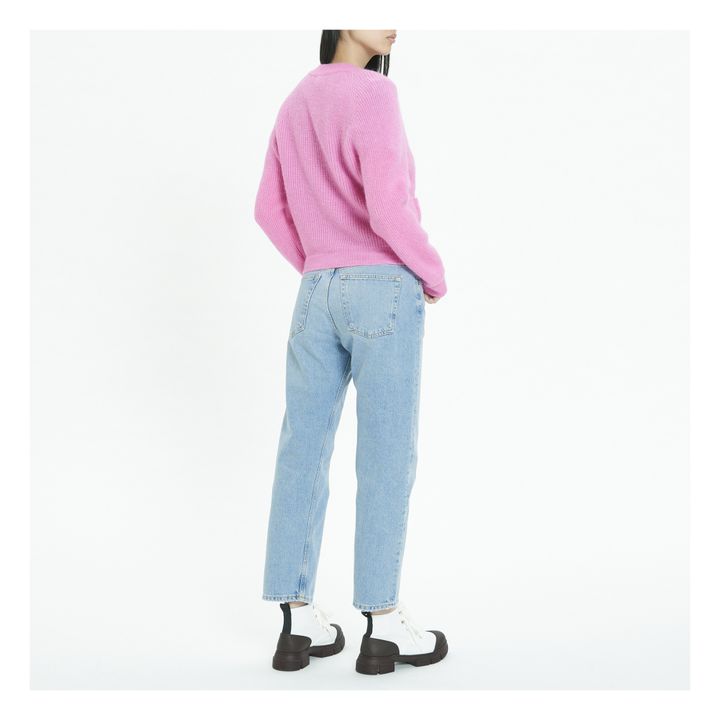 Solid Alpaca and Merino Wool Cardigan | Rosa- Imagen del producto n°2