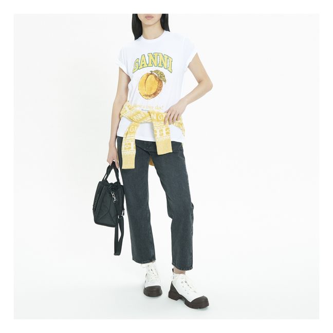 Camiseta Peach Relaxed Basic de algodón orgánico | Blanco