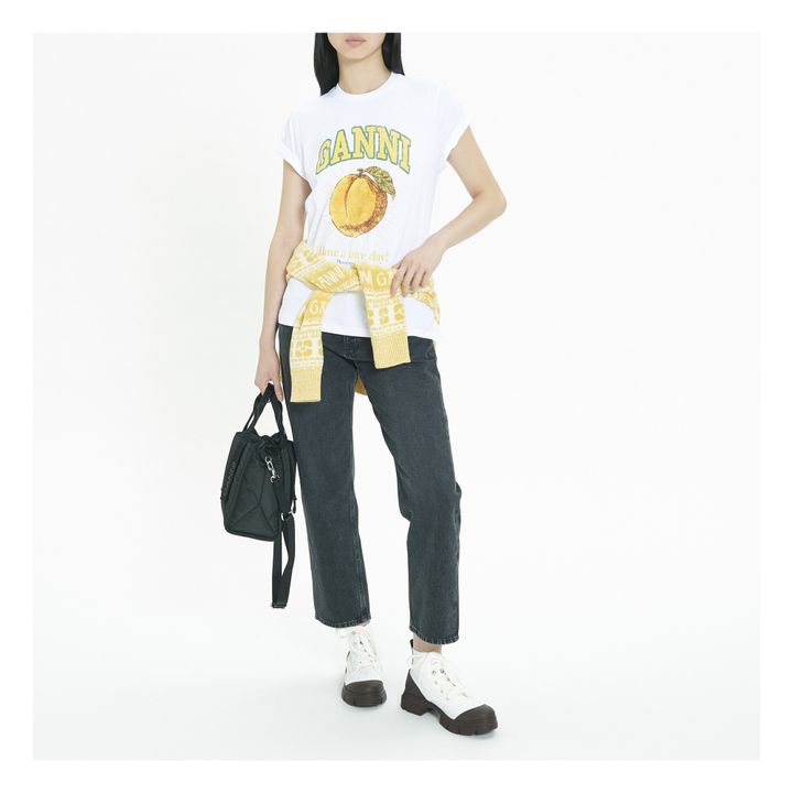 Ganni Peach T-Shirt - White