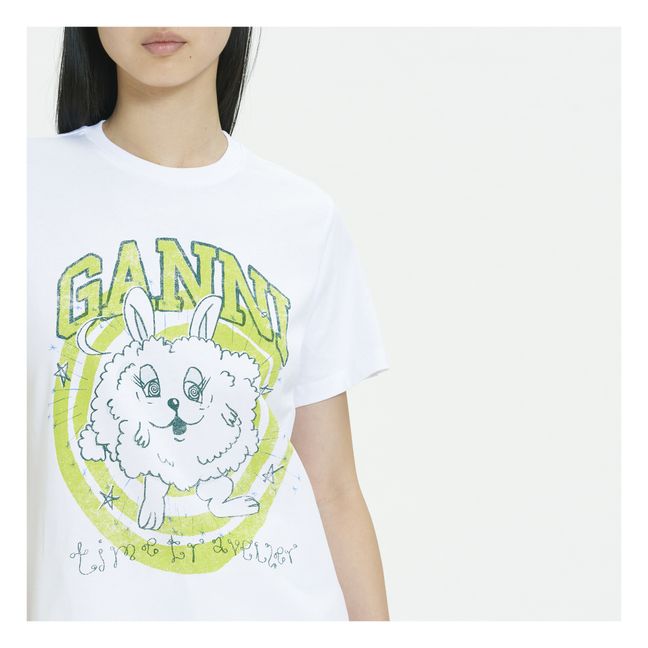 Camiseta Bunny Relaxed Basic de algodón orgánico | Blanco