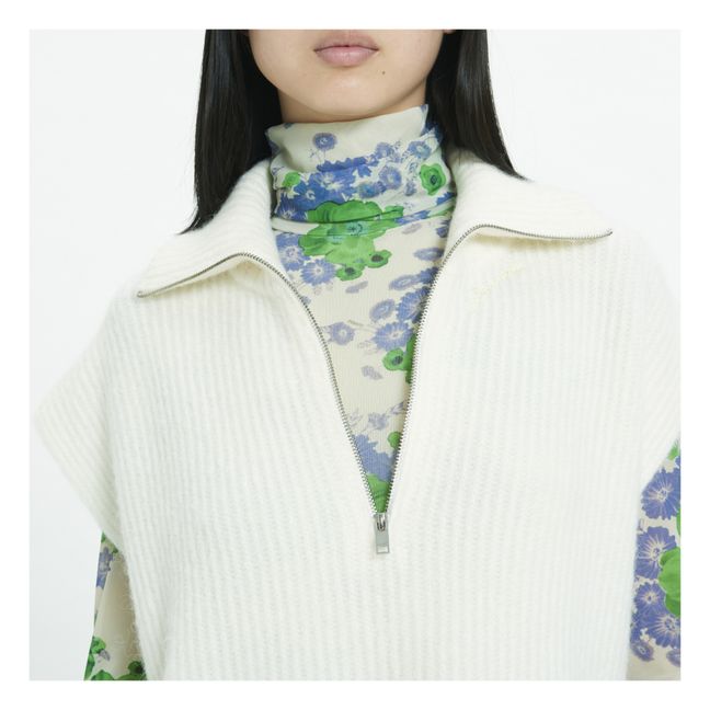 Ärmelloser Pullover Oversized aus Alpaka und Merino | Seidenfarben