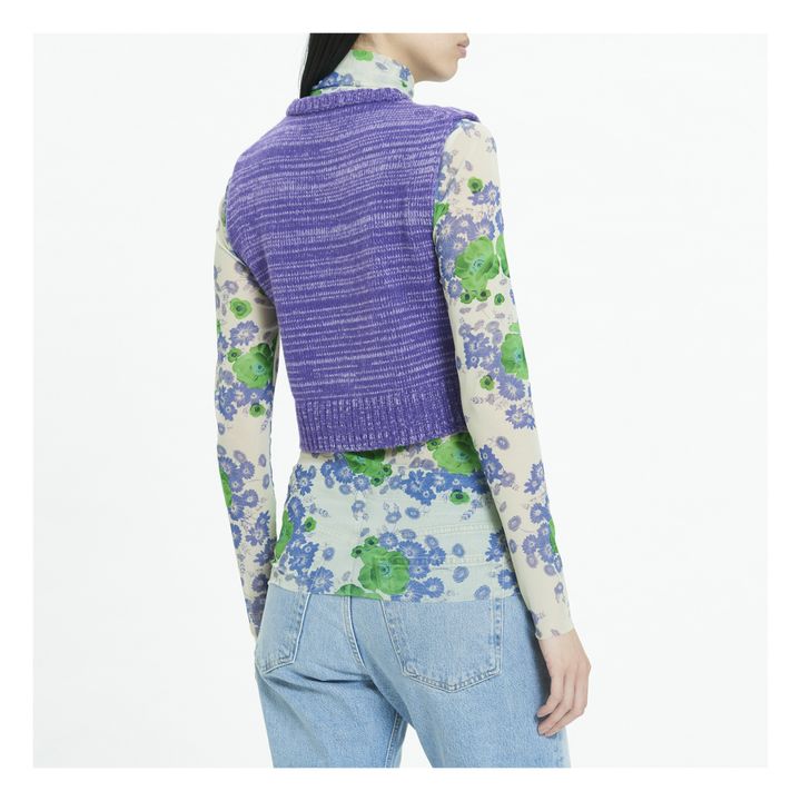 Jersey sin mangas de lana reciclada | Violeta- Imagen del producto n°2