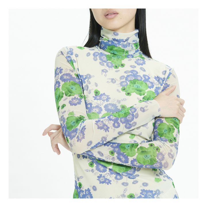 Printed turtleneck T-shirt Recycled materials | Verde- Immagine del prodotto n°3