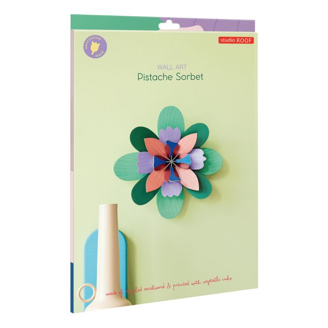 Décoration murale Fleur Pistache sorbet