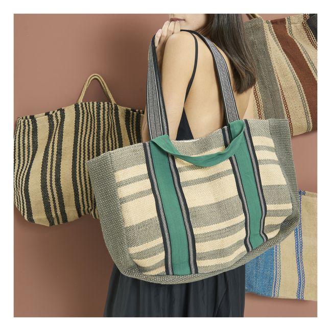 Sac Rayé Jute Extra Large | Pourpre