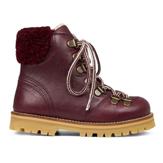 Winter Shearling-Lined Boots | Plum