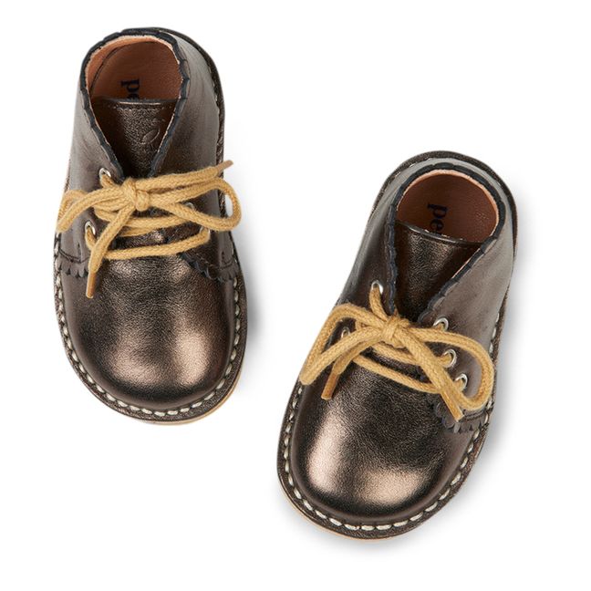 Boots Lacets Scallop | Noir