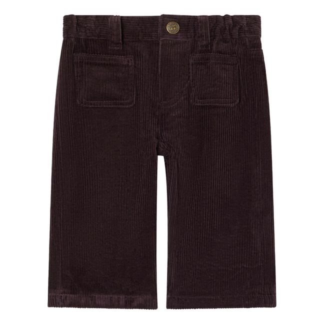 Pantalon Velours Côtelé Coton Bio Bellino | Prune
