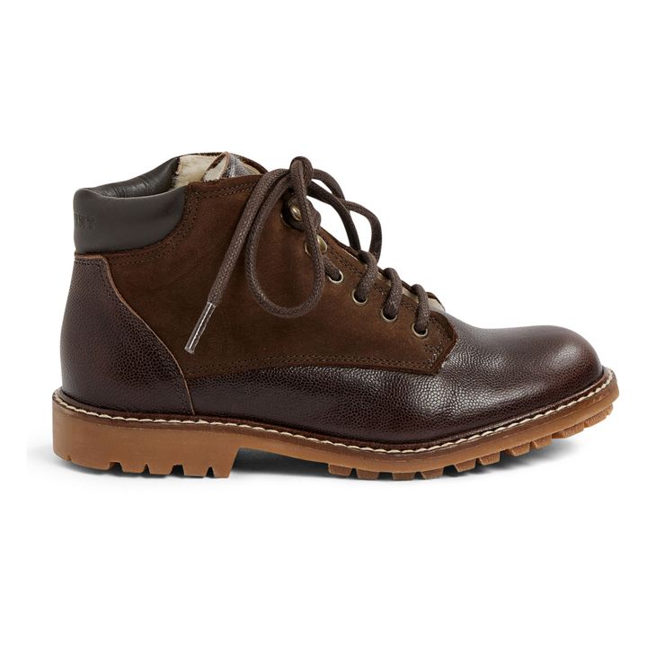 Danton Leather Lace-Up Boots | Chocolate- Product image n°0
