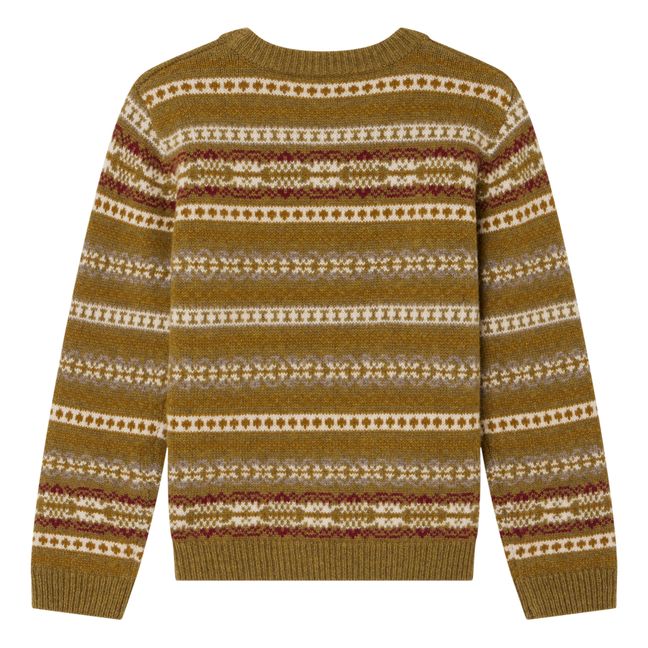 Maglione in Lana Jacquard Daegan | Verde militare