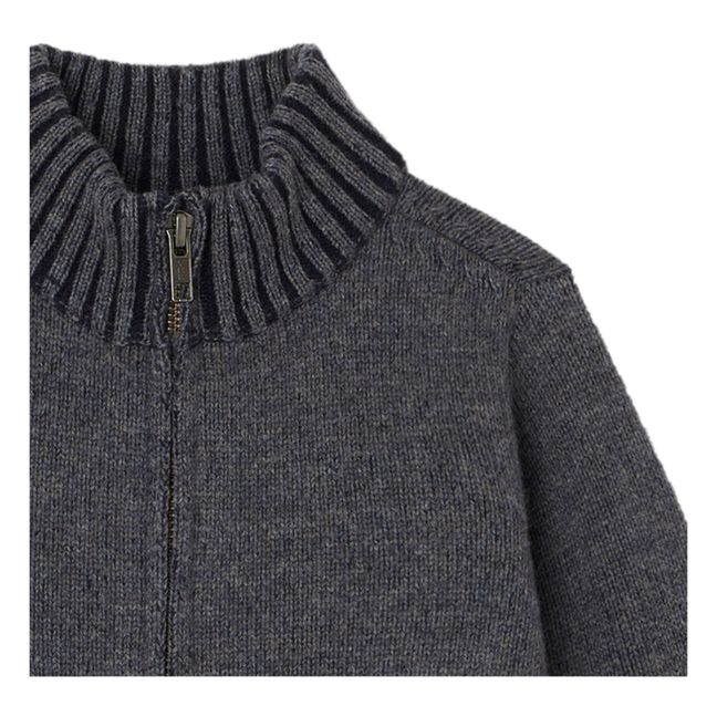 Berny Wool Zip Vest | Charcoal grey