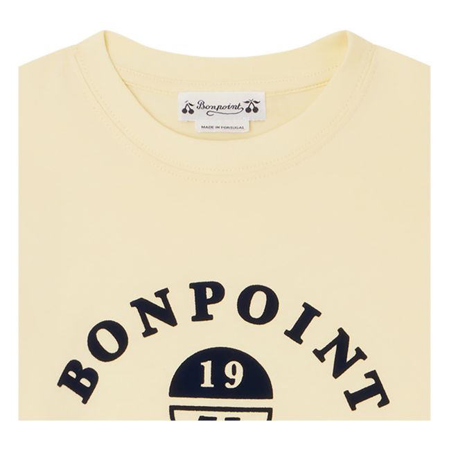T-Shirt Coton Bio Tadda | Blasses Gelb