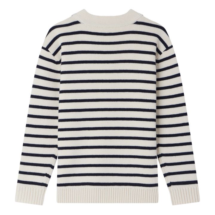 Dantes Striped Wool and Cotton Sweater | Ecru- Product image n°3