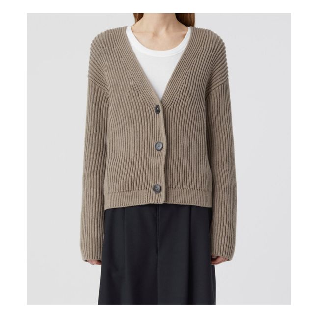 Cardigan Manches Longues | Marron