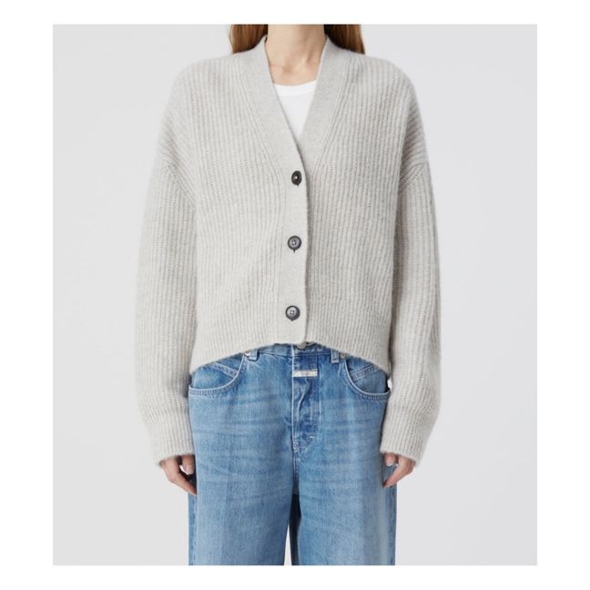 Cardigan Col V | Gris