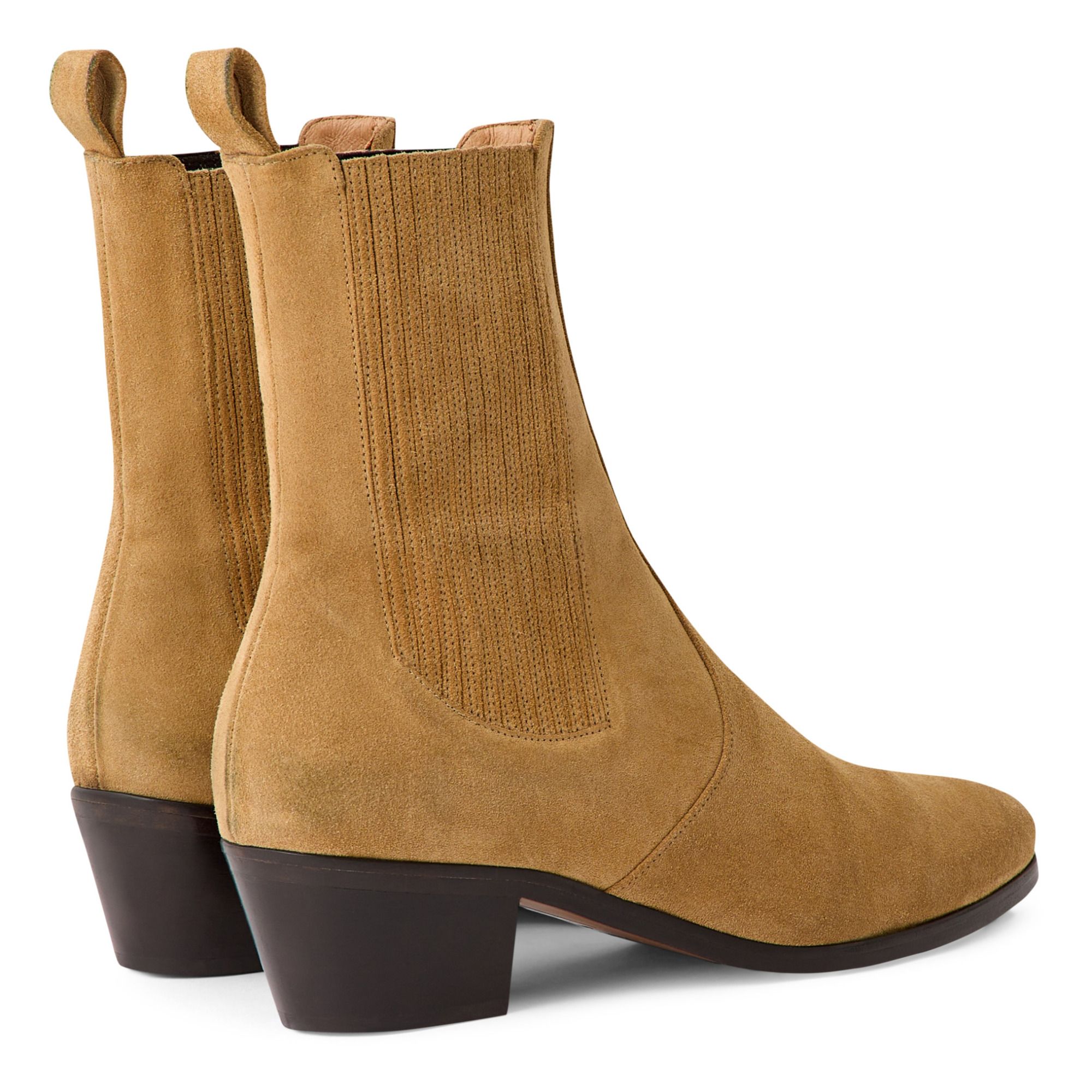 Soeur Boots Gazette Croute de Cuir Beige Smallable