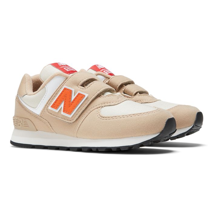 Scarpe da ginnastica, con strap, modello: 574 | Beige- Immagine del prodotto n°1