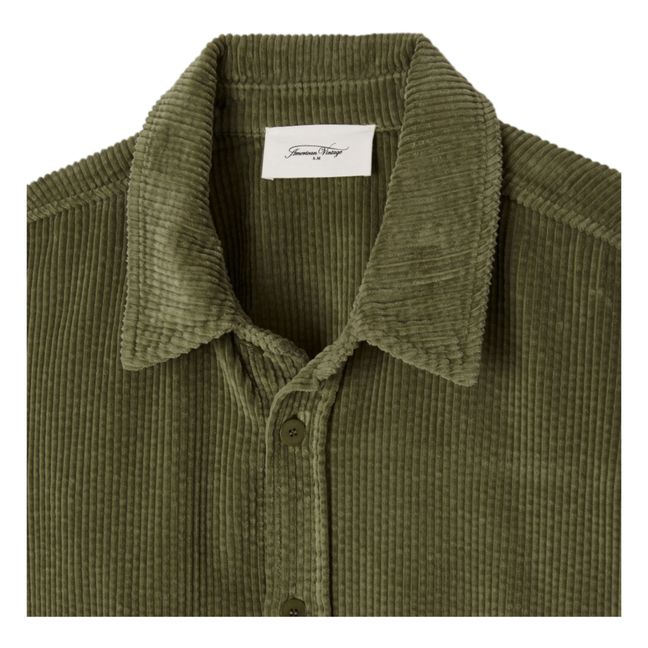 Camisa de terciopelo Padow | Verde Kaki