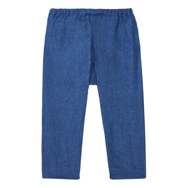 Pluderhose Leinen Otto | Blau