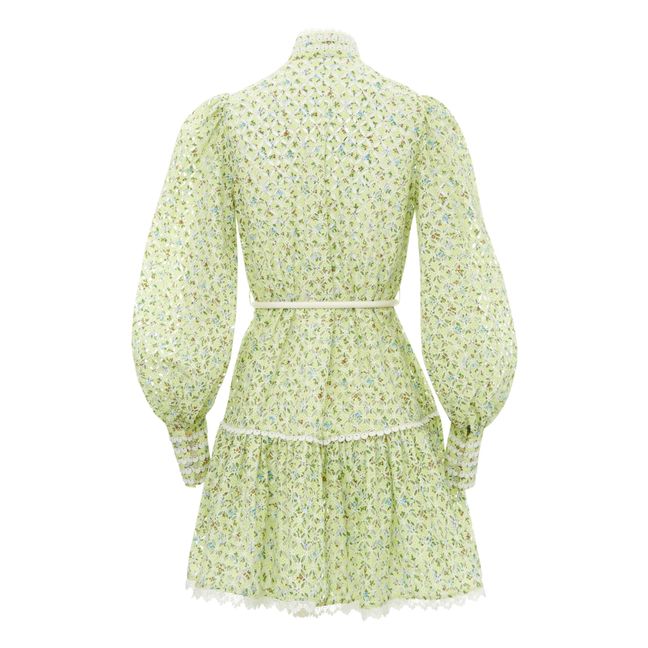 Maeve Organic Cotton Embroidered Dress | Mint Green