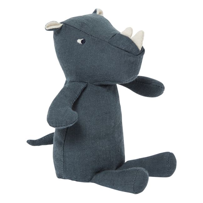 Myra Organic Cotton Rhino Plushie | Grey blue