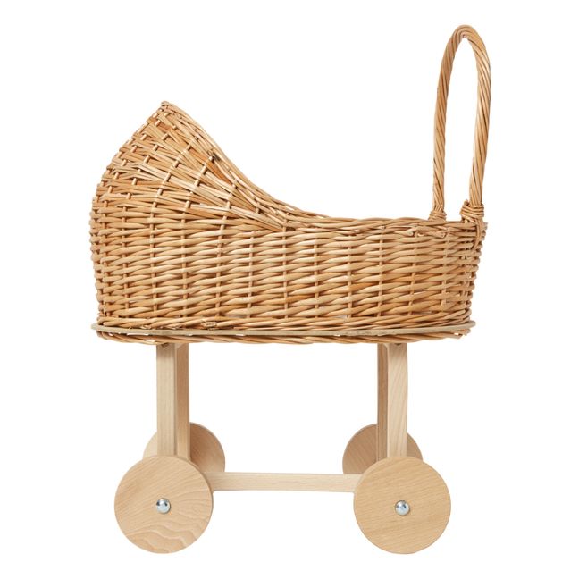 Elliot Telma wood and wicker baby carriage