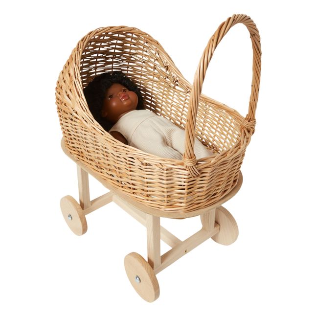 Elliot Telma wood and wicker baby carriage