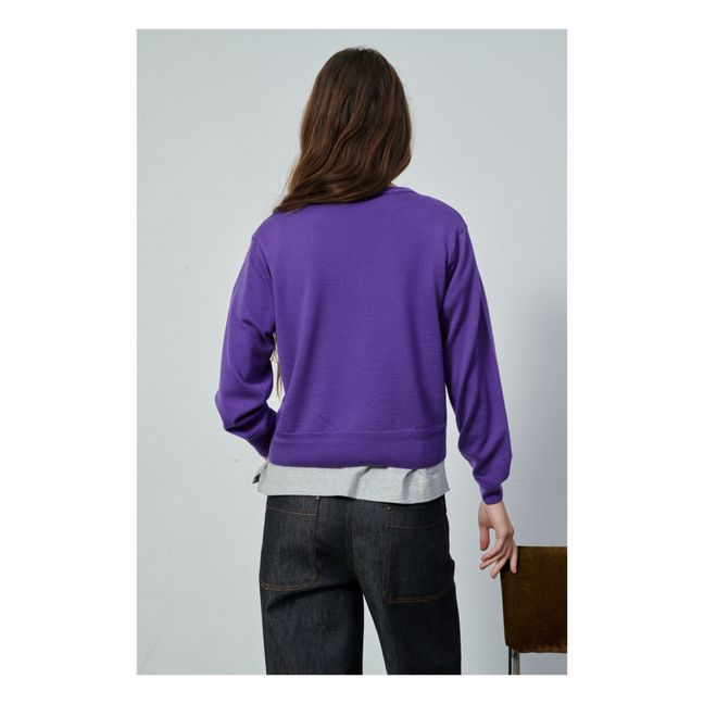Tita Woollen Vest | Purple