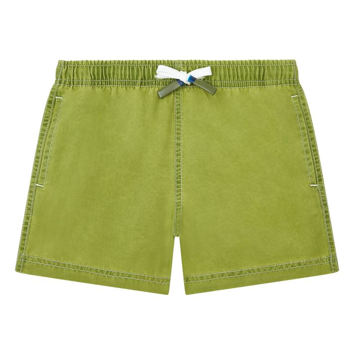 Shorts de baño desteñidos de niño | Verde Kaki- Imagen del producto n°0